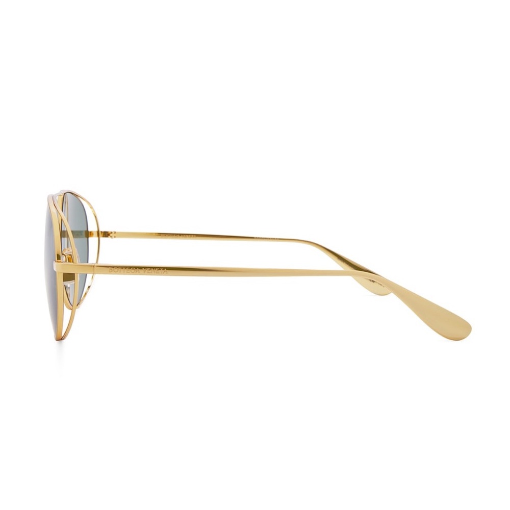 Aviator sunglasses in gold & green